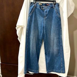 Pilcro wide leg jeans, by Anthropologie